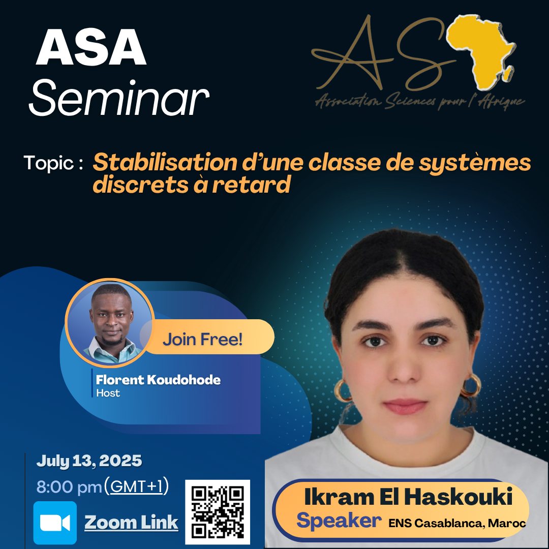 Affiche du séminaire de Ikram El Haskouki, 13 juillet 2025
